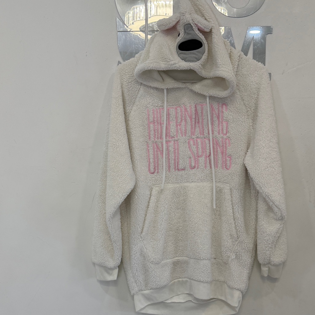 Cozy White And Pink Women's Sweater